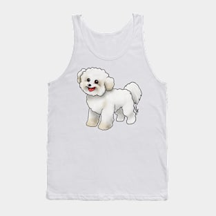 Dog - Bichon Frise - White and Cream Tank Top